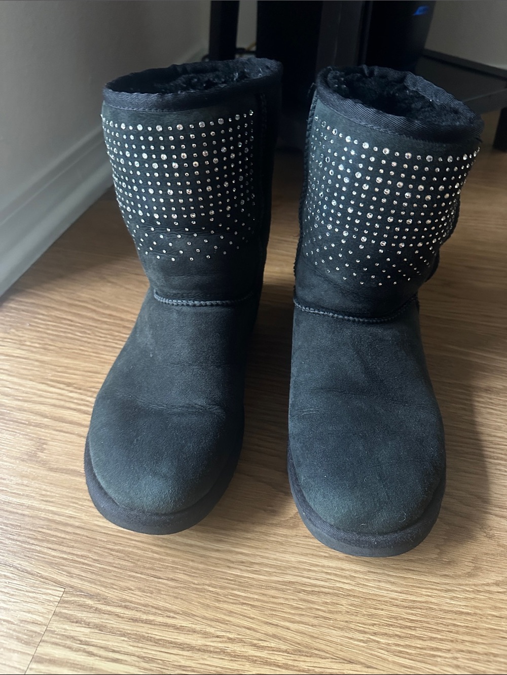 UGG Black Studded Shearling Boots